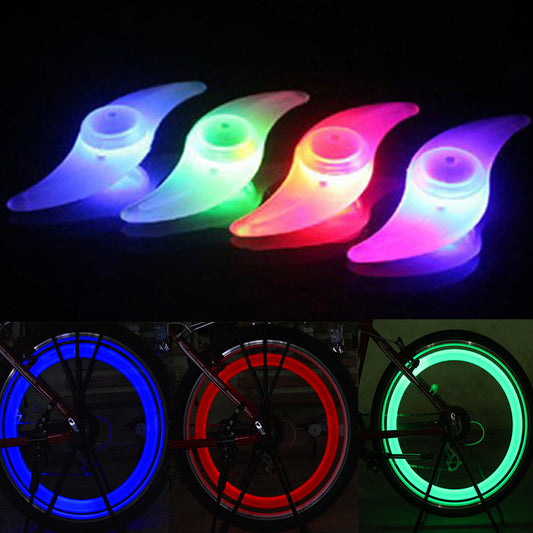 Lampe à rayons de vélo Vélo Vélo Willow LED Fil de roue Lumières Étanche Vélo Vélo Lampe Bouchons de valve de pneu Roue