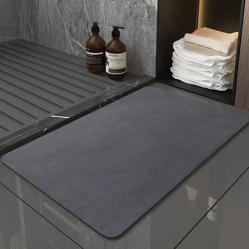 Tapis de sol moderne simple et doux en diatomées absorbant et facile à sécher pour salle de bain, tapis antidérapant résistant aux taches