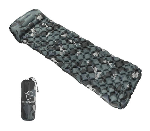 Matelas de couchage gonflable camouflage