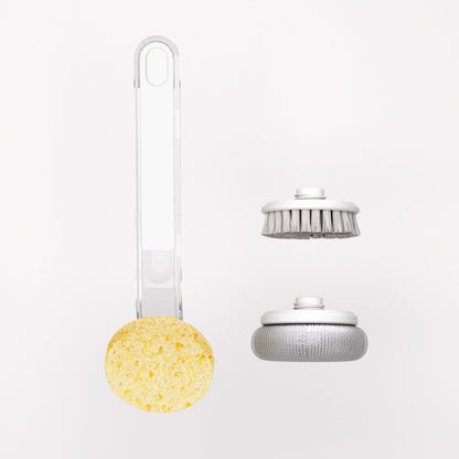 Brosse de nettoyage multifonctionnelle à long manche pour wok à frire, gadgets de cuisine