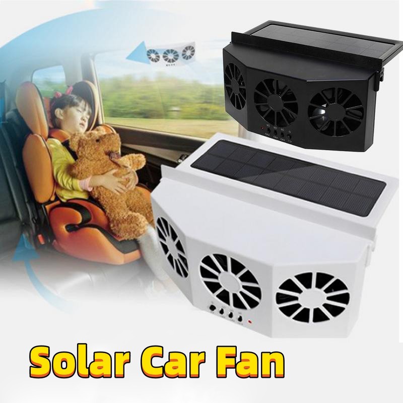 Ventilateur de voiture Fenêtre solaire Alimenté par le soleil Voiture Auto Ventilation Cool Système de refroidissement Radiateur Ventilateur Ventilateur de refroidissement Économie d'énergie Style de voiture Refroidisseur