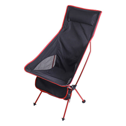 Grande chaise de pêche pliante d'extérieur avec oreiller