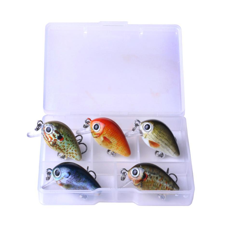 Mini leurres de pêche Crankbait 2,7 cm 1,5 G coffret d'appâts