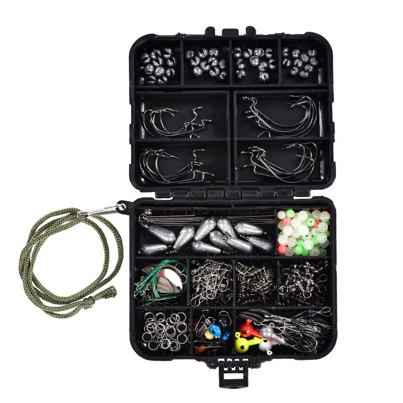 Coffret de pêche en mer 246 pièces Coffret de rangement Ensemble complet d'accessoires de pêche Appât 