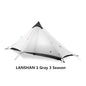 Single tip poleless tent