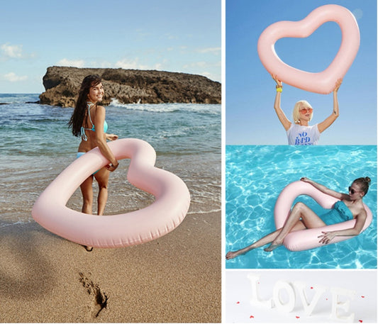 Net Red Ins Love Floating Row Of Seats Oversized 120cm Heart Shaped Swim Ring Of Water Toys