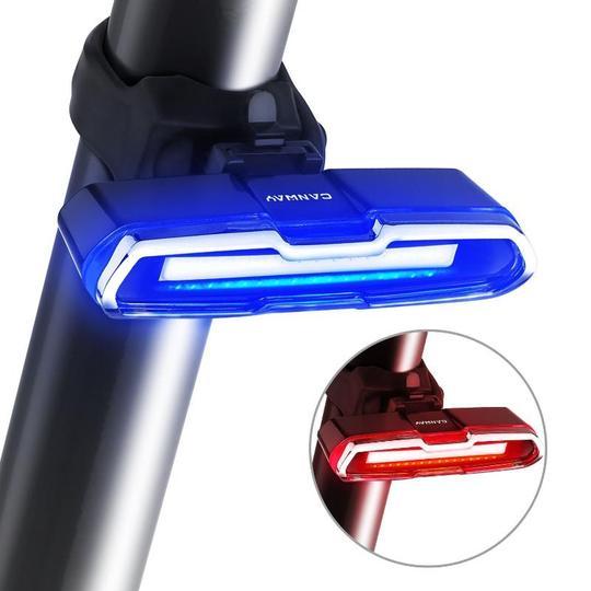 Feux arrière USB rouges et bleus pour VTT