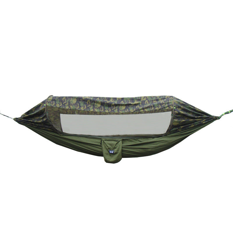 Hamac de camping extérieur anti-moustique avec protection solaire