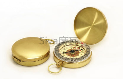 Metal flip compass outdoor compass pocket watch copper compass