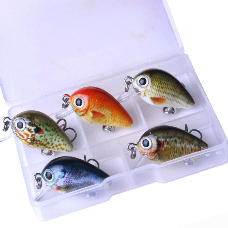 Mini Crankbait fishing lures 2.7CM 1.5G bait boxed Set