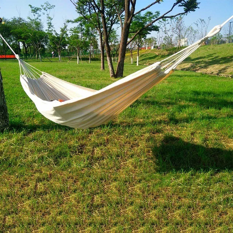 Hamac de camping en coton, balançoire, sac à dos d'extérieur, balançoire de survie ou de voyage 