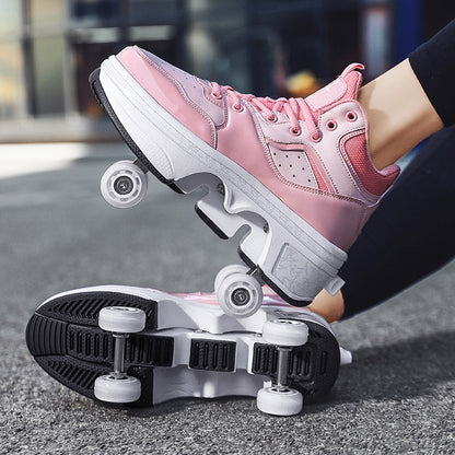 Patins à roulettes rétractables minimalistes à la mode pour femmes