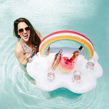 Flotteur gonflable arc-en-ciel Gay Pride pour piscine