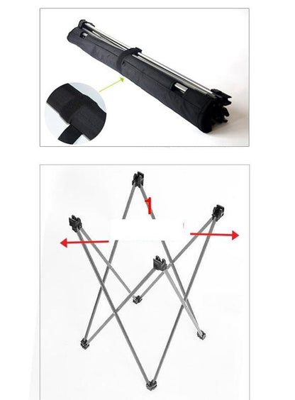 Table de pique-nique portable en alliage d'aluminium léger pour camping en plein air