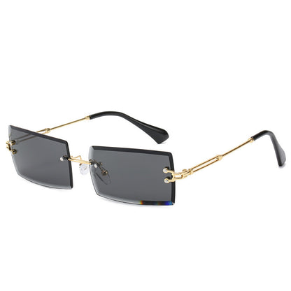 Fashion New Rimless Cut Edge Square Sunglasses