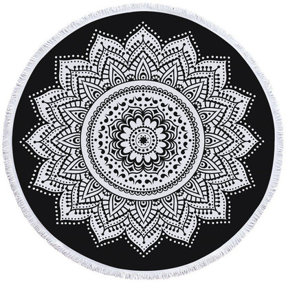 Round Printed Bath Towel Beach Towel Yoga Mat