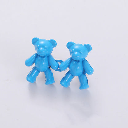 Cute Bear Pin Waist Clip Metal Snap Fastener Pants Pins Detachable Button Sewing-Free Buckle Jeans Reduce Waist Tighten Brooch