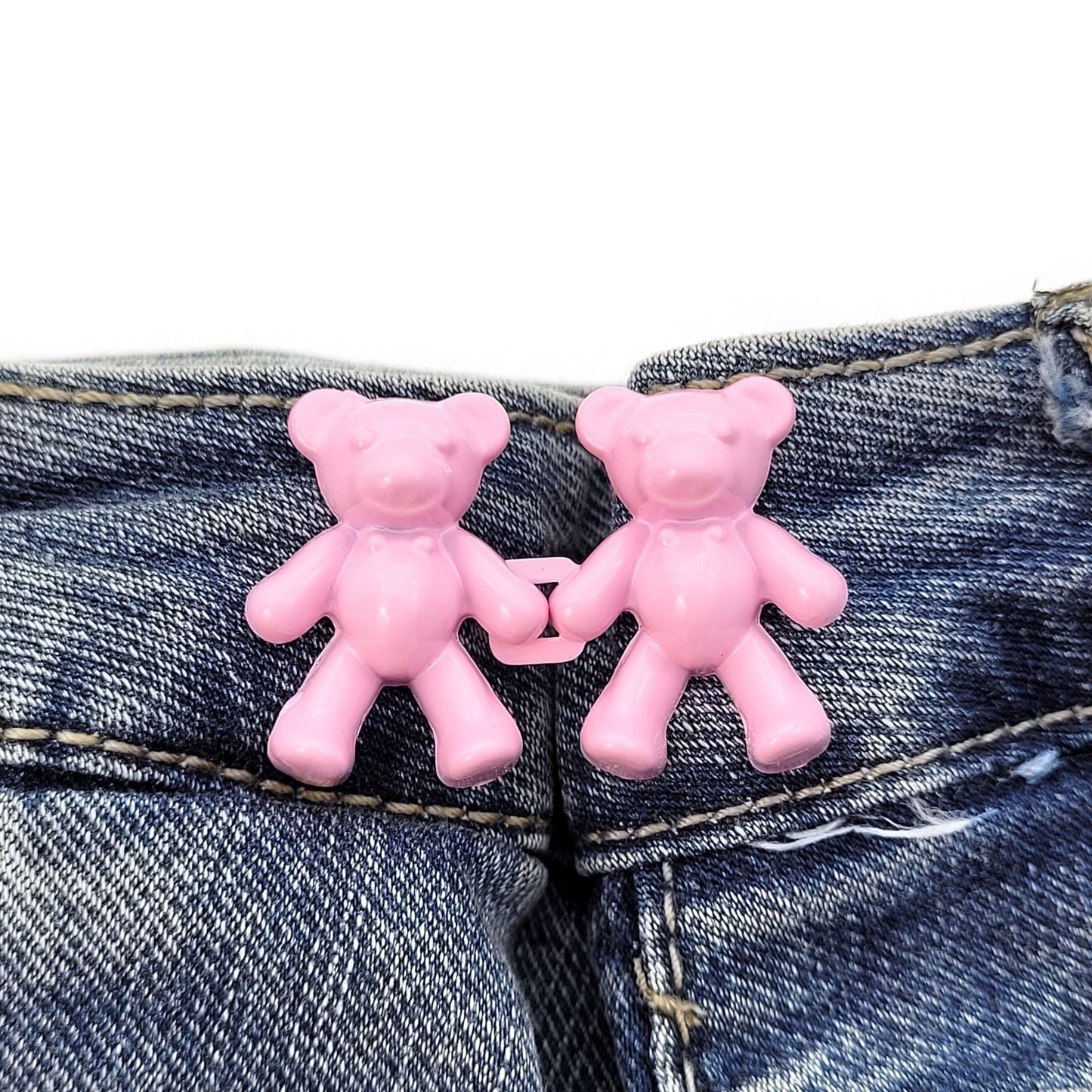 Pince à taille en forme d'ours mignon, bouton-pression en métal, épingles à pantalon, bouton détachable, boucle sans couture, jean, réduit la taille, resserre la broche