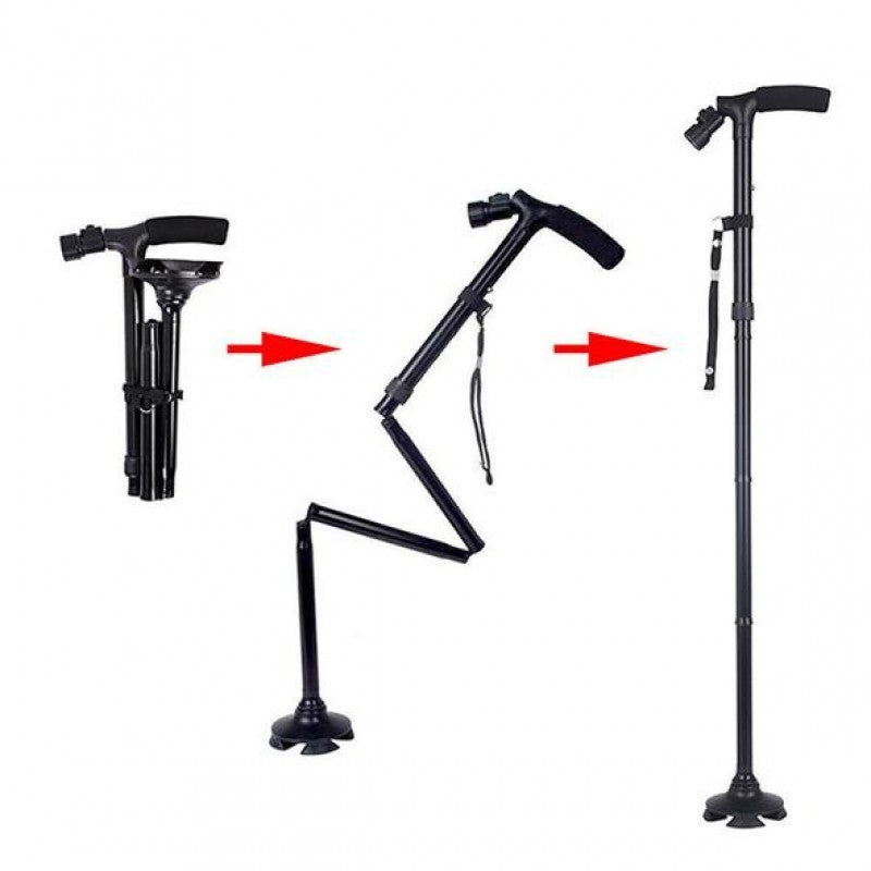 LED folding cane