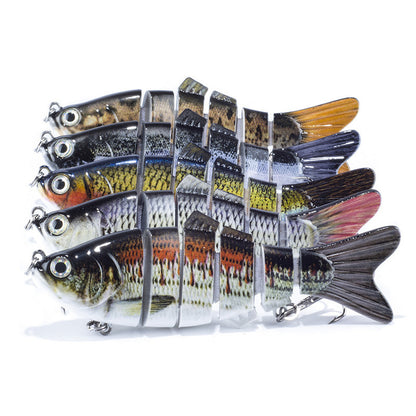 Fishing bait hard bait section 6 lures lure 10cm 17g shallow water simulation color multi section road sub bait