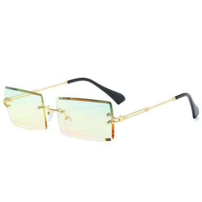 Fashion New Rimless Cut Edge Square Sunglasses