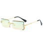 Fashion New Rimless Cut Edge Square Sunglasses