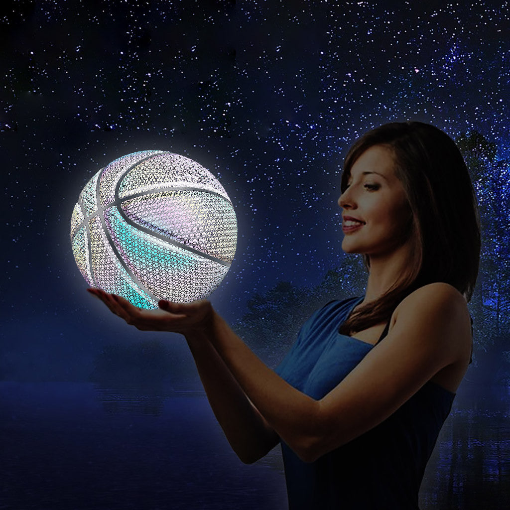 Jeu de basket-ball fluorescent lumineux et brillant pour la nuit