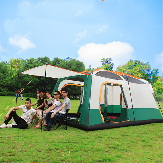 Villa de luxe portable de camping résistante à la pluie et épaissie pour plusieurs personnes