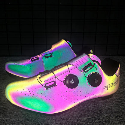 Professional Racing Road Bike Sneakers Colorful Light Breathable Self-locking Shoes