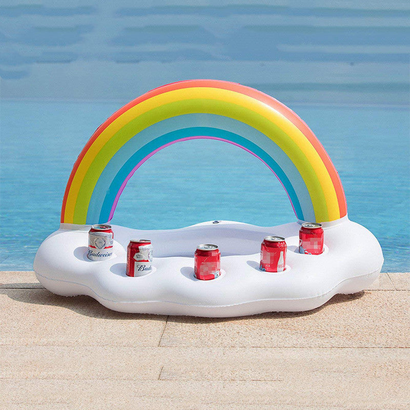 Gay Pride Rainbow Inflatable Pool Float Cooler