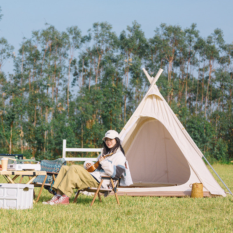 Camping Pyramid Rainproof Oxford Cloth Canopy Tent Indoor Tent