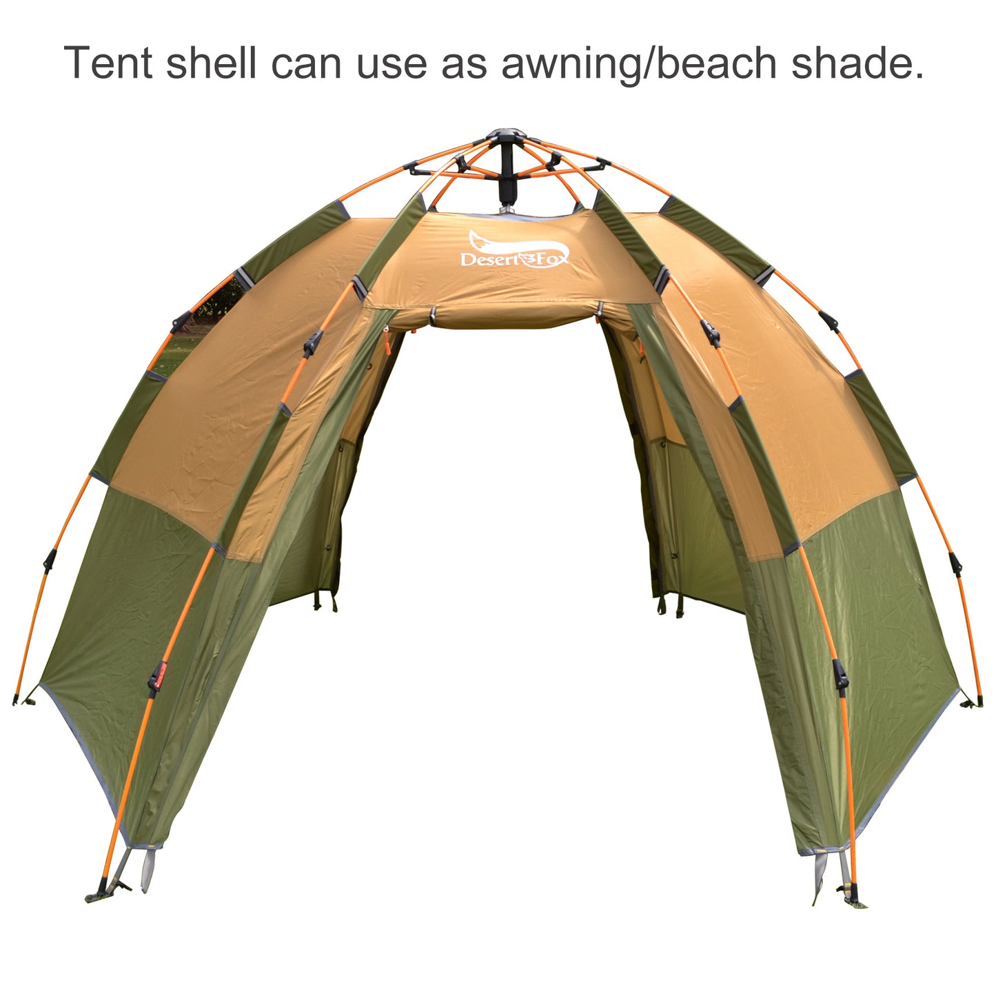 Tente de camping entièrement automatique à ouverture rapide hexagonale résistante aux tempêtes de pluie