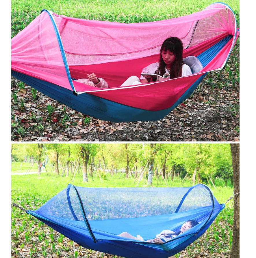 2 Person Portable Outdoor Mosquito Parachute Hammock