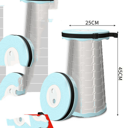 Tabouret télescopique portable pour ligne de pêche en plein air, tabouret pliant multifonctionnel en plastique