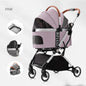 Dog Walking Pet Stroller Teddy Dog Four-wheel Universal Folding Cart