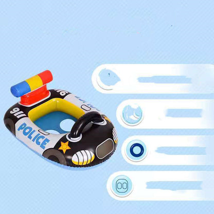 Anneau de natation gonflable en PVC pour voiture de police pour enfants