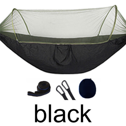 Hamac parachute portable d'extérieur anti-moustiques pour 2 personnes