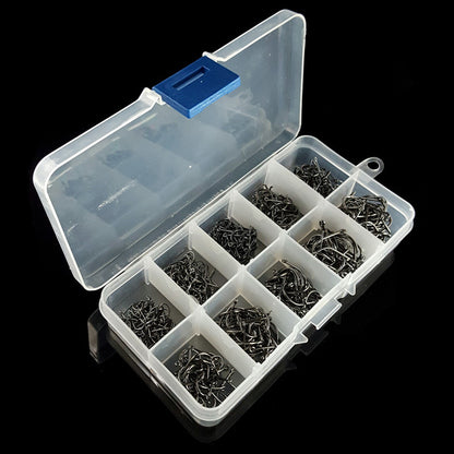 500 pieces of ten lattice boxed No. 3-12 tube with ring hook pay Ise, barbed blue button box