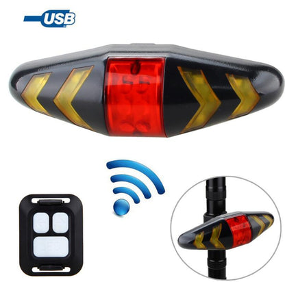 Wireless remote control bicycle taillight