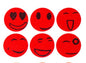 Autocollant anti-moustique sourire d'été, anti-moustique de dessin animé, anti-moustique, autocollant anti-moustique, 6 pièces de couleur aléatoire