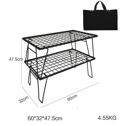 Table pliante en fer pour barbecue, pique-nique, camping, portable, extérieur