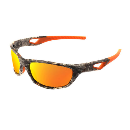 Lunettes de soleil polarisées de sport camouflage Europe et États-Unis, lunettes de soleil polarisées de pêche, film couleur 