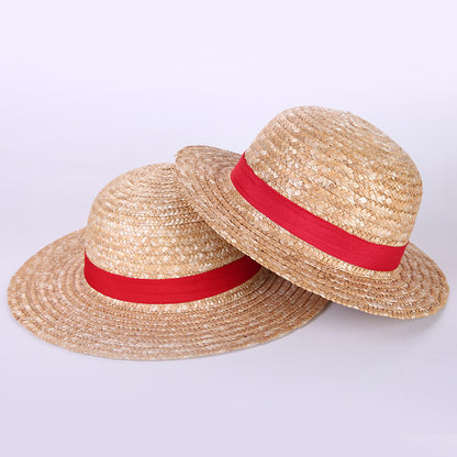 Chapeau de plage en paille pour cosplay Anime Luffy C Ap Halloween