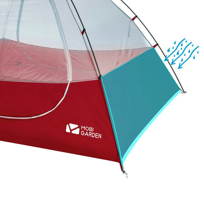 Tente de camping à double pont trois saisons en alliage d'aluminium coupe-vent et imperméable pour camping d'alpinisme