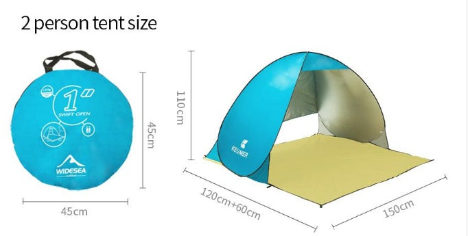 Tente de plage protection UV parasol double tente automatique tente de camping