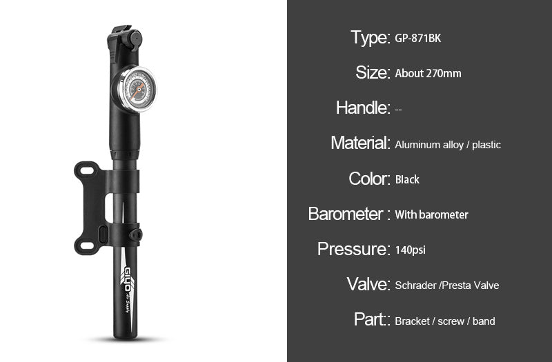 High-pressure bicycle pump