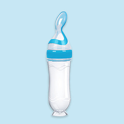 Biberon en silicone avec cuillère en pâte de riz pour bébé, biberon en silicone avec cuillère en pâte de riz, complément alimentaire pour bébé, biberon d'entraînement en pâte de riz