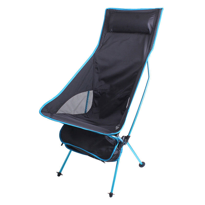 Grande chaise de pêche pliante d'extérieur avec oreiller