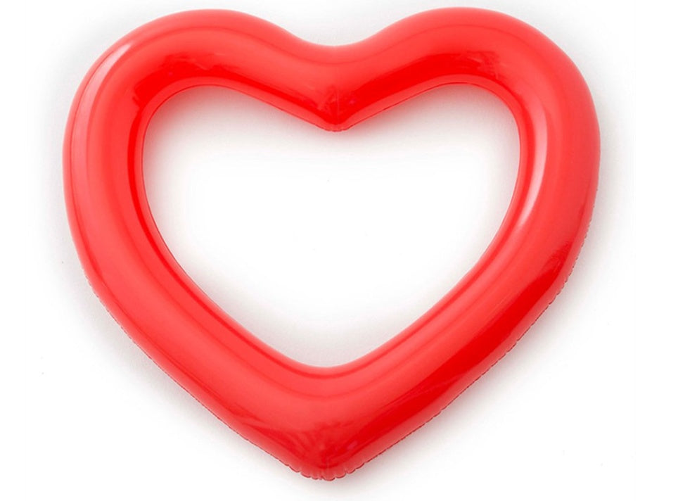 Net Red Ins Love Floating Row Of Seats Oversized 120cm Heart Shaped Swim Ring Of Water Toys