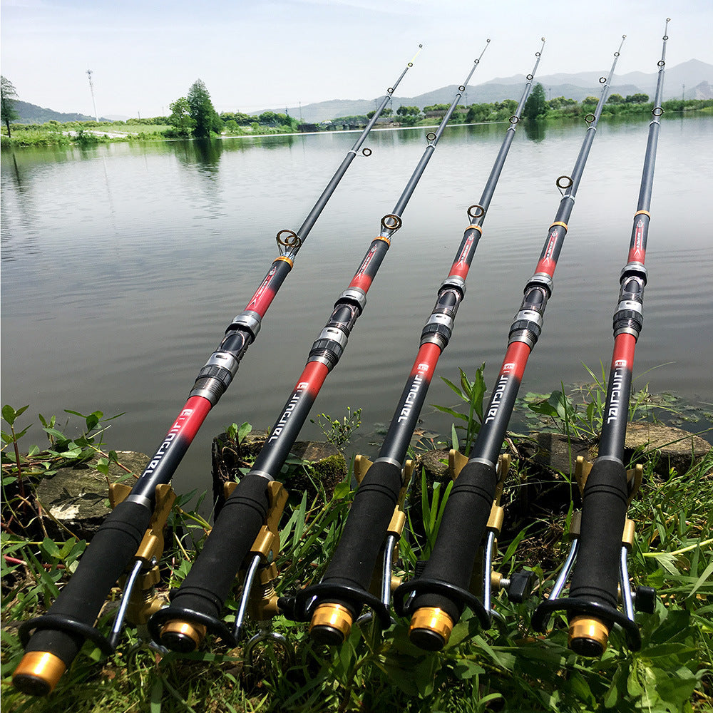 Super Hard Telescopic Rod Carbon Fiber For Sea Fishing